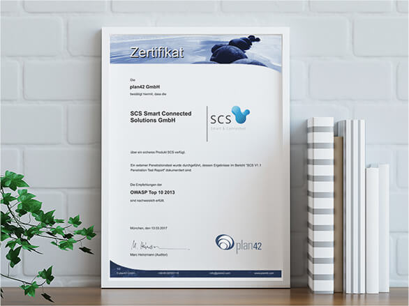 Secure, certified data transfer to the SCS cloud