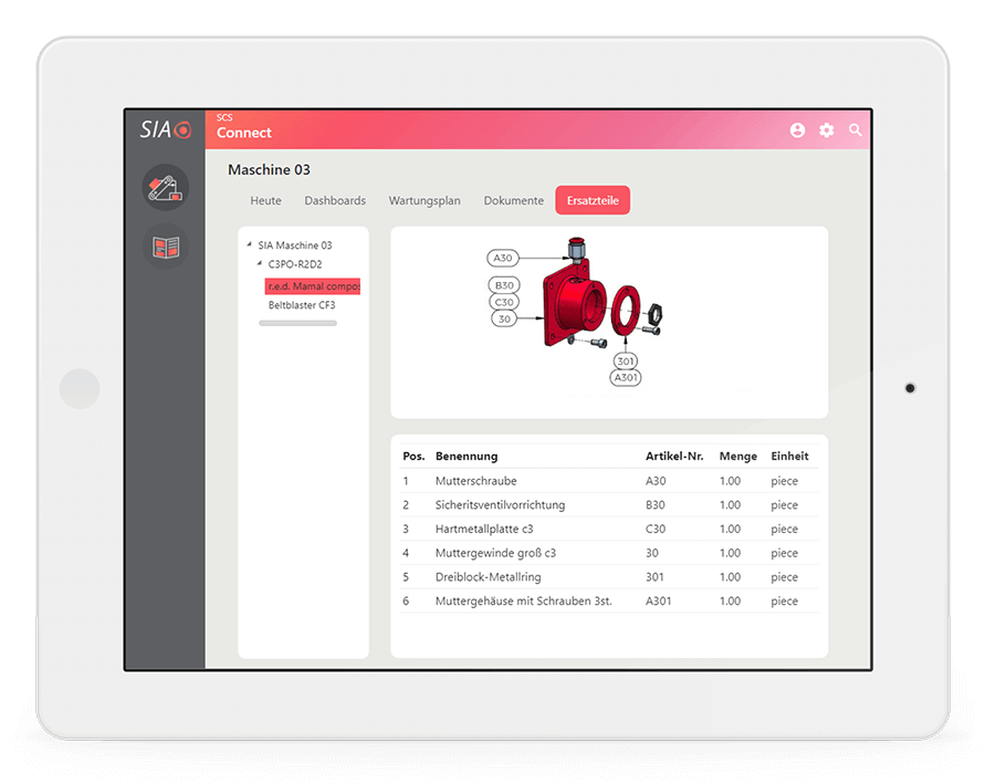 SCS connect Ersatzteilekatalog SCS connect Ersatzteilekatalog